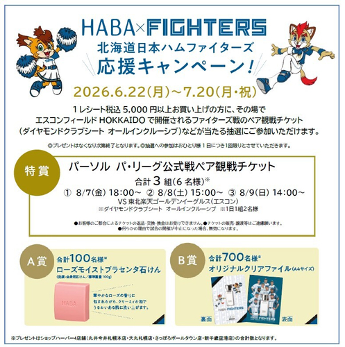 北海道日本ハムファイターズ応援キャンペーン詳細情報