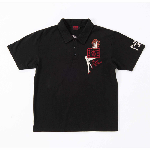 ポロシャツ(黒)フロント