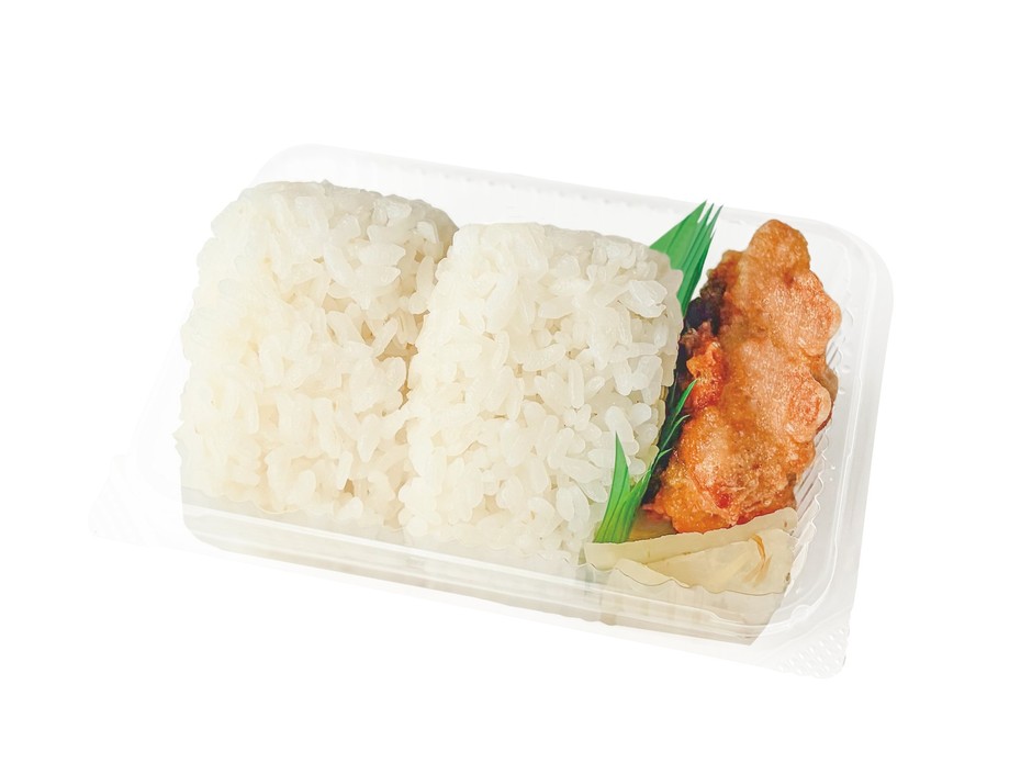 「瀬戸内の花藻塩」使用 手作り塩むすび から揚セット (塩むすび2コ) 260円(税込280円)