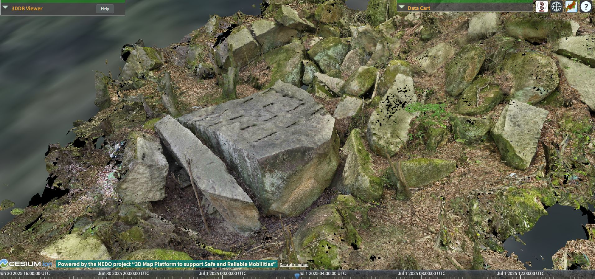 大坂城石垣石丁場跡奥山刻印群B地区五枚岩（芦屋市）