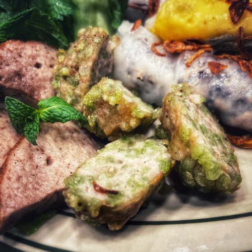 チャーコムとシナモン揚げハム