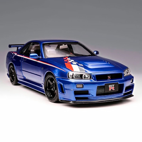 モーターヘリックス 1/18スケール M83428 Nissan スカイライン GT-R (BNR34) NISMO CUSTOMIZED ベイサイドブルー