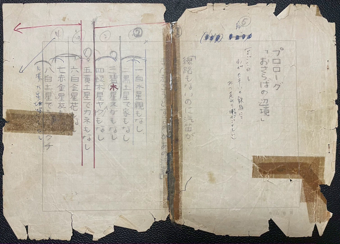 寺山修司 生原稿