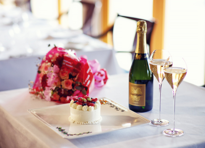 ▲お子様の成長をお祝いするケーキ