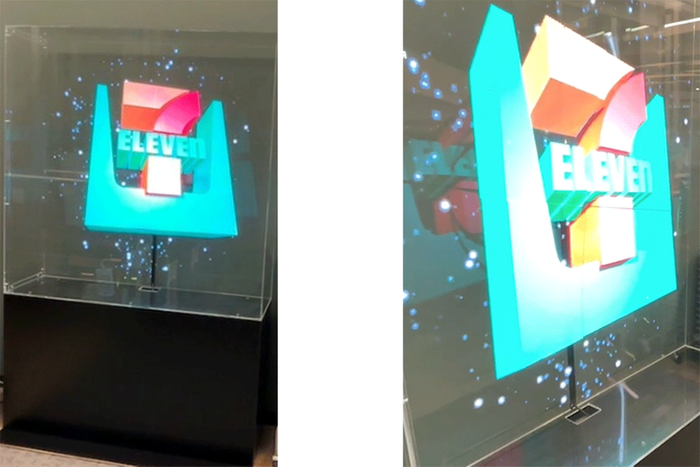 < Dimpact(R) 3D Holovision による表示イメージ>