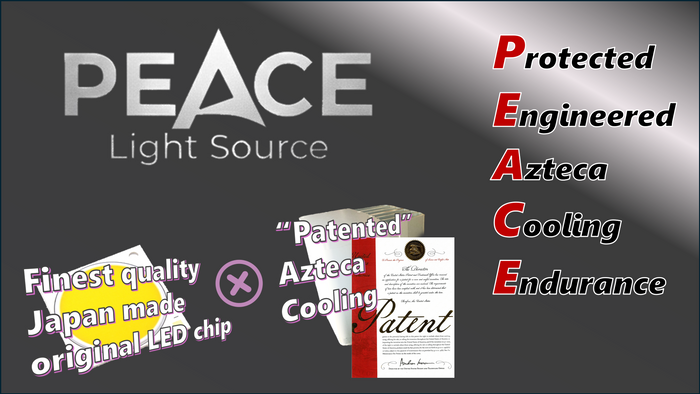 「PEACE光源は、以下の要素を軸に設計された光源概念です。」