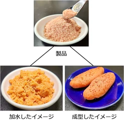 池田糖化工業、魚卵特有の風味を再現したプラントベースフード 「植物性明太子風味素材」を5/9に上市