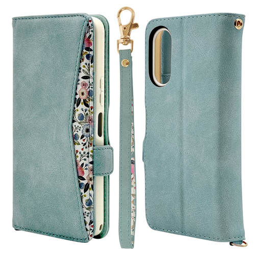 花柄ライトブルー