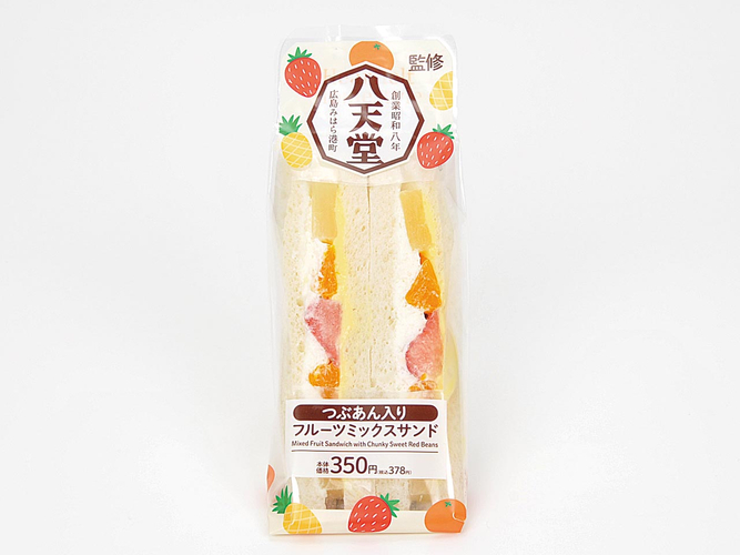 八天堂監修　つぶあん入りフルーツミックスサンド 　単品画像