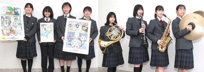 参加予定の文化クラブ 漫画研究部(左)、吹奏楽部(右)