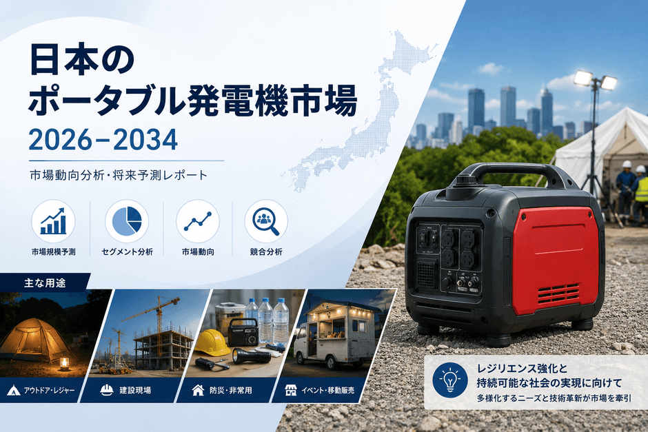 日本のポータブル発電機市場