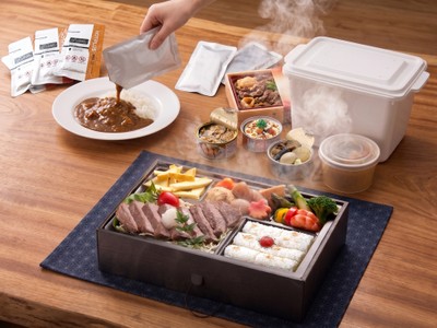 水反応性発熱技術を活用した食品加温の提案例:駅弁、レトルト食品、缶詰、ケータリングなど、食品や容器に応じた加温方法を相談できます(活用イメージ)