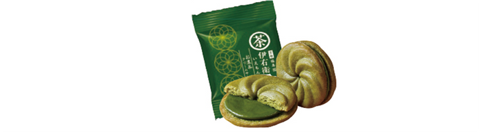 伊右衛門　お濃茶クリームサンド　個包装イメージ(1袋に1枚入り)