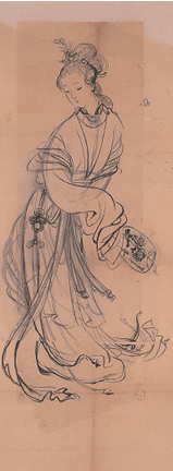 「唐美人」下絵（部分）