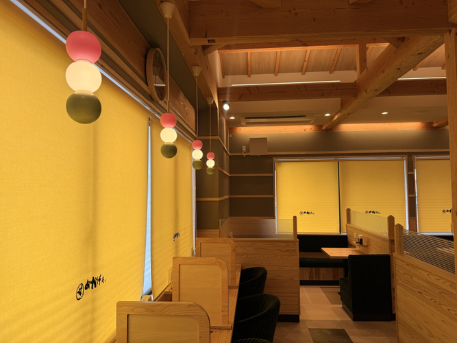 ▲おだんご型のペンダントライト