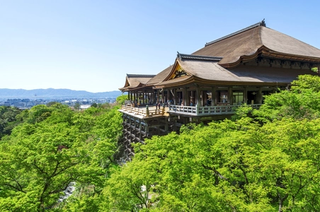 京都駅から清水寺を結ぶ 「清水寺ライン」 を運行!!
～座って、ラクラク♪ ガイドで、ナットク♪～ 京都駅や京阪七条駅から
清水寺や西本願寺などを結ぶ、観光循環バスを１日１６便運行します！