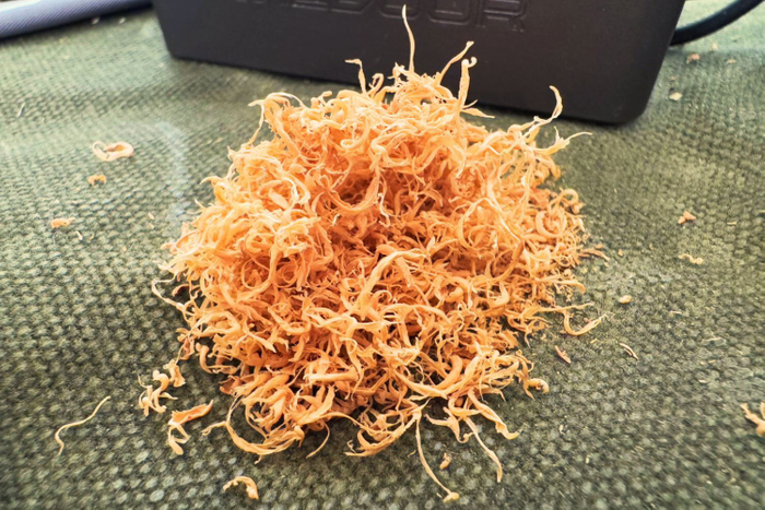 削ってできた火口