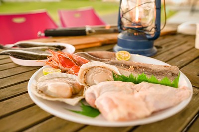 魚介や鶏もも、網焼きBBQでは焦げてしまいがちな野菜類もしっとり・ふっくら!