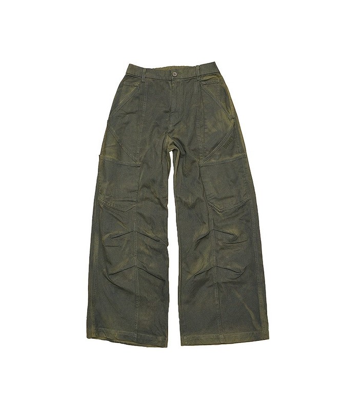 Dirty Wide Tuck Pants