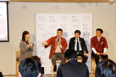 高橋清太朗さん(庄分酢)・中野貴之さん(とば屋酢店)・谷尻真治さん(タマノイ酢)