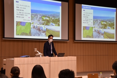 氷見市の観光の現況などを学んだ講義