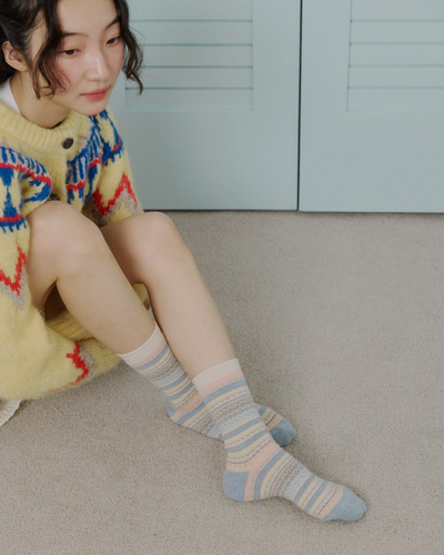 ジャガードソックス(23～27.5cm)：2,200円(税込)