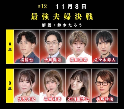 ＃12　11月8日「最強夫婦決戦」