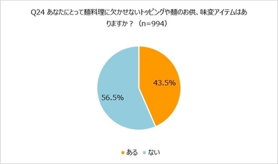 Q24 麺料理に欠かせないトッピングや麺のお供、味変アイテムはあるか