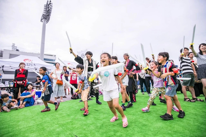 チャンバラ合戦イベント様子