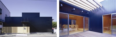 2004年にTH大賞を受賞したのは、外に対して窓のない中庭付き平屋住宅。アースの設計コンセプトのひとつ「外に閉じて、内に開く」が具現化され、外側からは想像できないほど開放的な住空間が実現された(クリックすると別タブで画像を開きます)