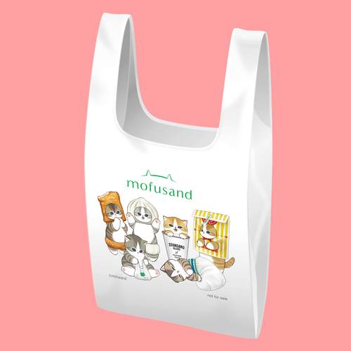 ＜「mofusand」スタ ンプ企画景品：描き下ろしマルシェバッグ＞