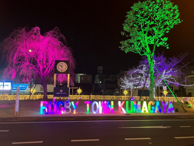 熊谷駅イルミネーション_AXIZ Light演出昨年の様子