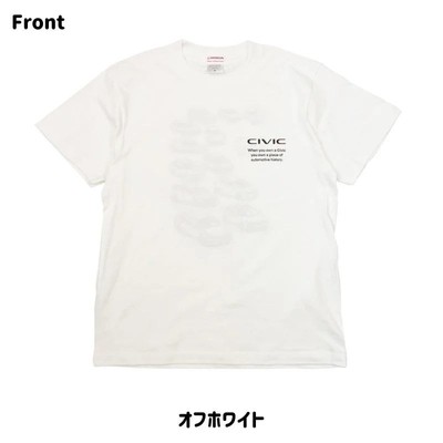 2401HD41-07 シビック Honda CIVIC HISTORY Tシャツ