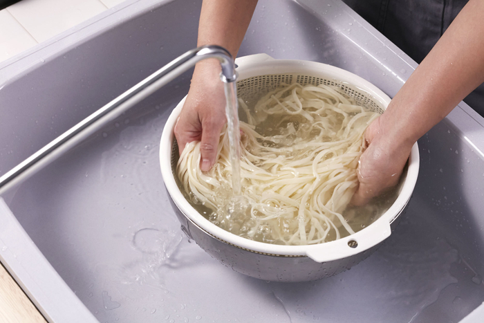 冷水でしめる