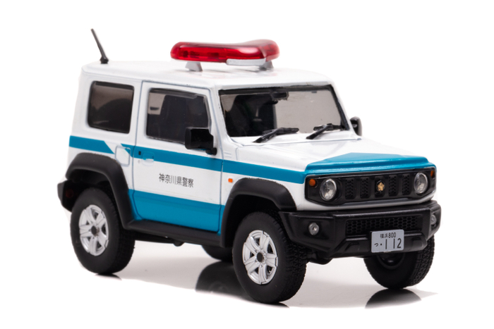 右前：1/43 スズキ ジムニー シエラ (JB74W) 2020 神奈川県警察警備部機動隊多目的災害対策車両