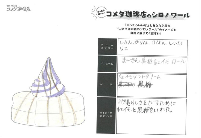 シロノワール まーさん紅いもの基となったアイデア