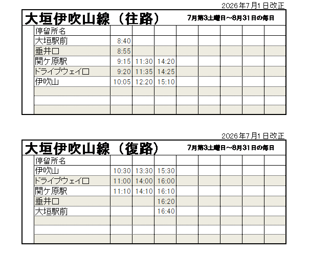 時刻表