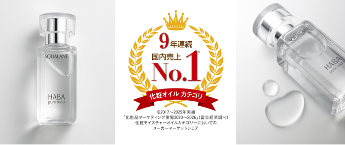 「化粧オイルカテゴリ」マーケットシェア9年連続No.1を獲得