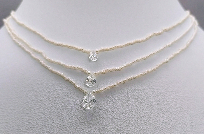 0.3ct, 0.50ctと1.00ctsを並べてみました。