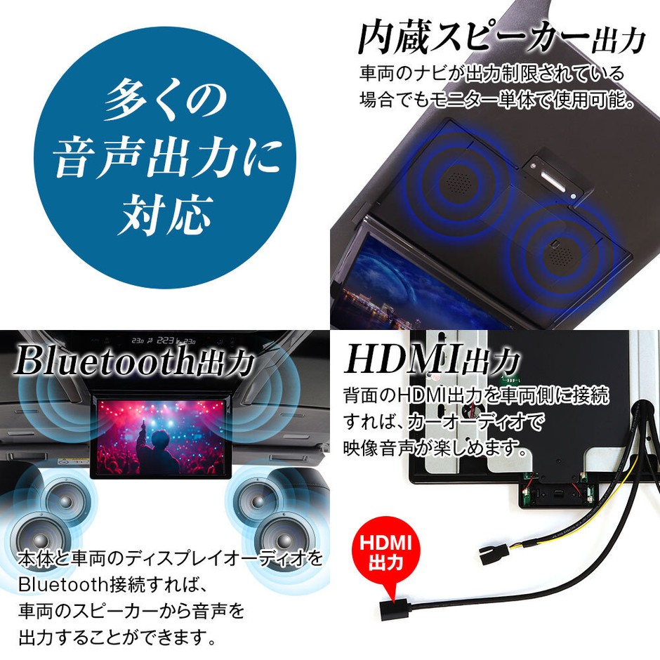 独立音源、3パターンの音声出力に対応