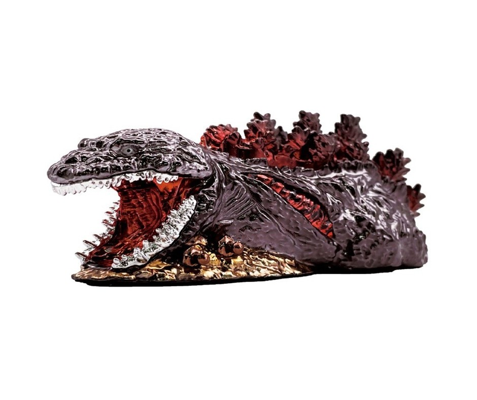 ▲オリジナルゴジラ金属フィギュア(長さ13cm、横幅5.5cm)
