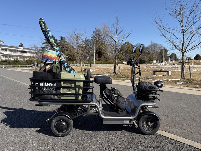 荷物を積んだ状態