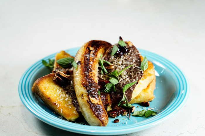 ローストバナナ カカオミントソース（&yen;1200税込）