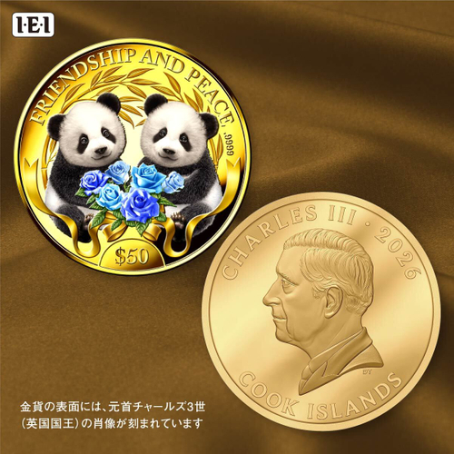 双子パンダコイン両面