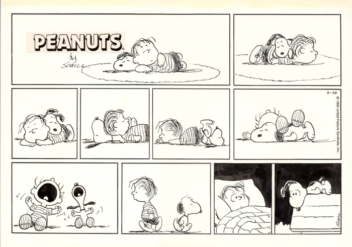 「ピーナッツ」原画　1994年6月26日 (C) Peanuts Worldwide LLC