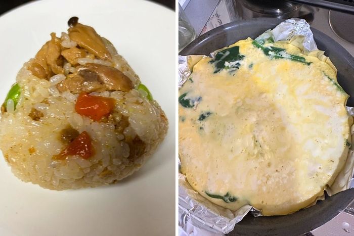 クイーン賞：大分名物とり飯おにぎり／キャプテン賞：ほうれん草キッシュ風