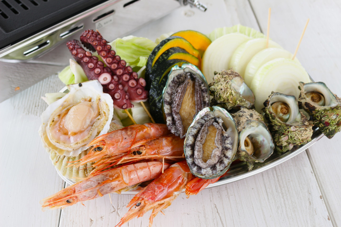 活きアワビに舌鼓！海鮮BBQセット1人前　2,800円