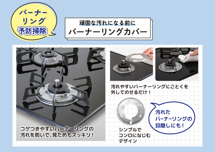 バーナーリングを予防掃除!コンロが一新!