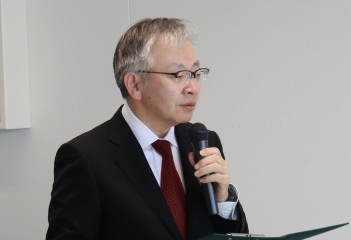 協定締結後の展望を語る平野学長
