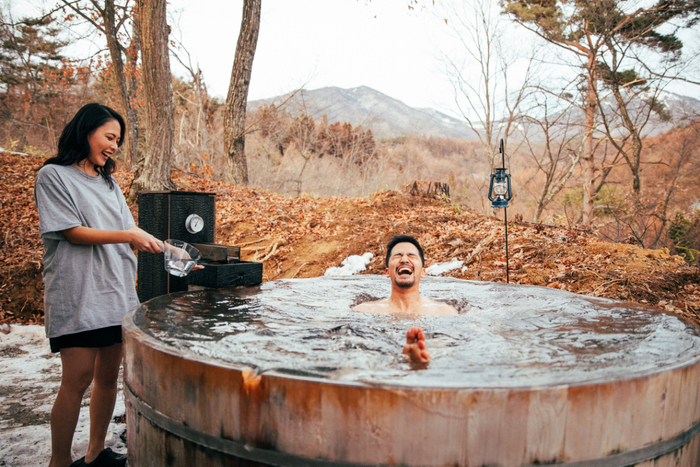 浅間山の湧水は8℃~12℃